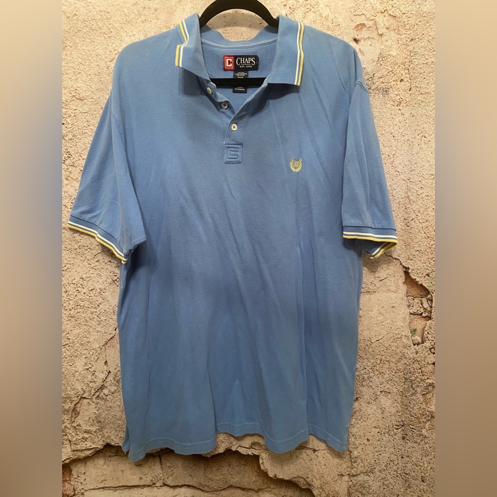 MENS Chaps Baby Blue Polo Shirt